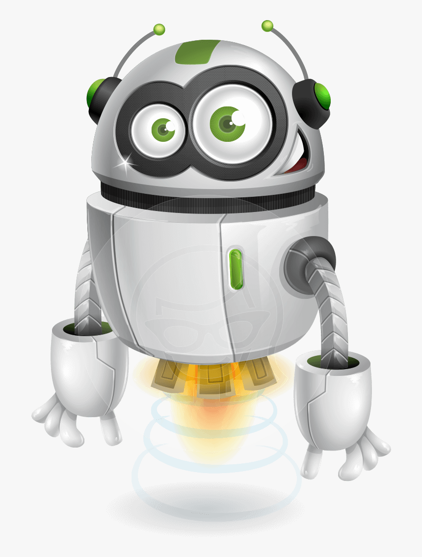Karuna Humanised Robot - Flying Robot Cartoon Character, HD Png Download