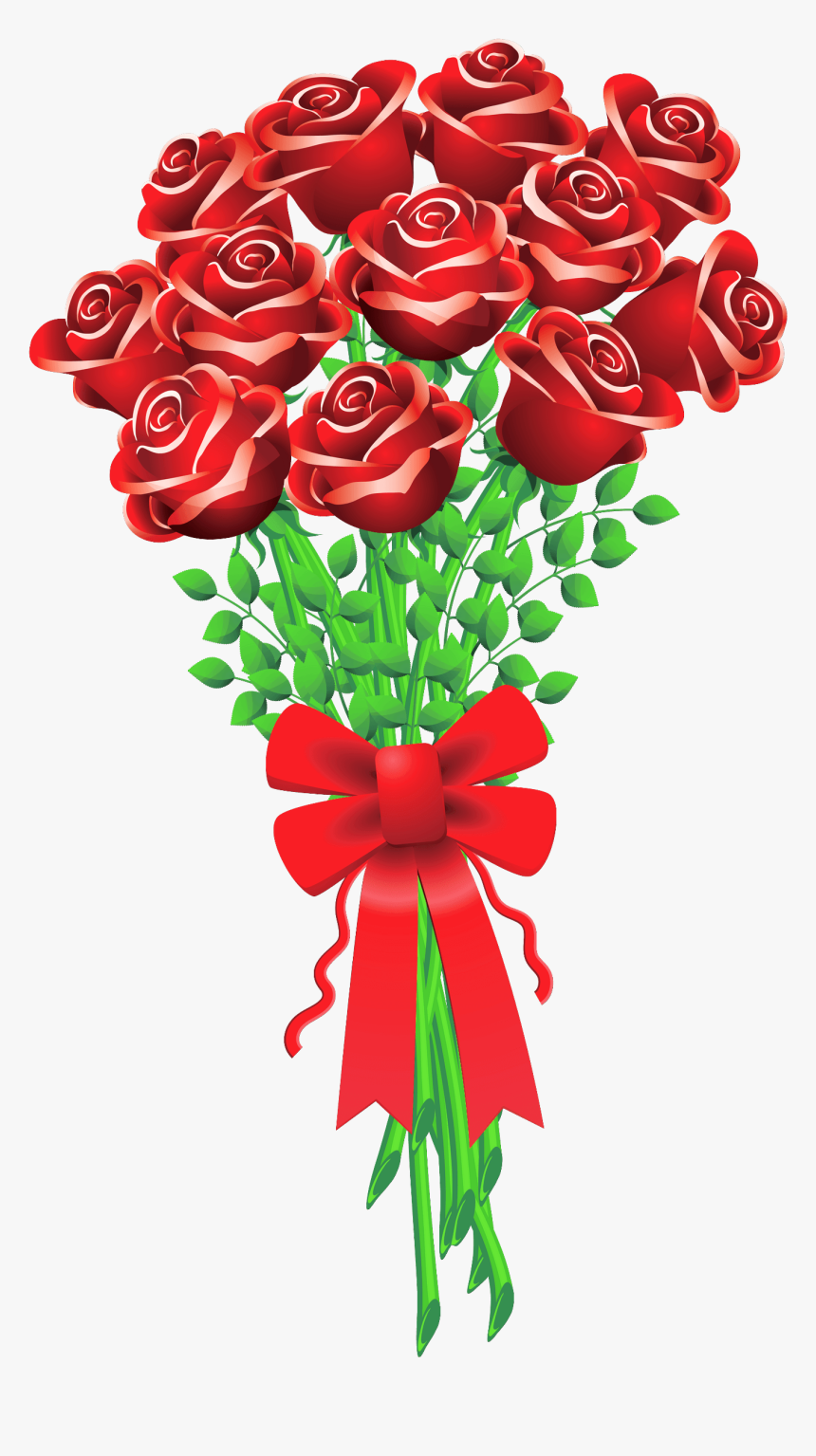 Bouquet Cliparts - Bouquet Of Roses Clipart, HD Png Download