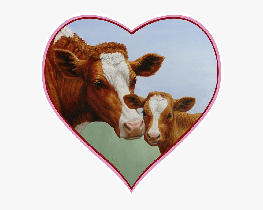 Cute Guernsey Cow, HD Png Download