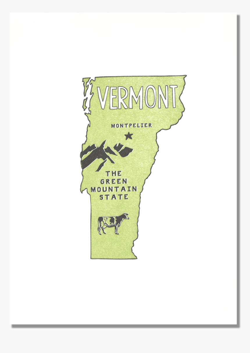 Vermont State Print - Atlas, HD Png Download