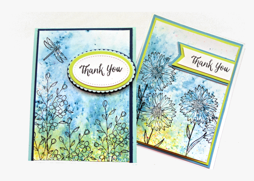 Cards With Brusho Backgrounds, HD Png Download