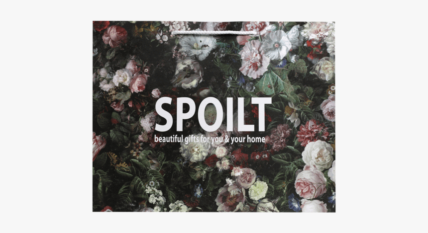 Art Paper Carry Bag With Cord Handles - Garden Roses, HD Png Download