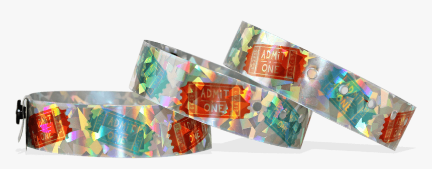 Custom Full Colour Holographic Wristbands 19 Mm Confetti - Wrapping Paper, HD Png Download