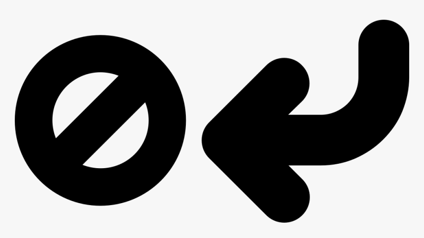 Curved Arrow Pointing Prohibition Symbol - Sign, HD Png Download