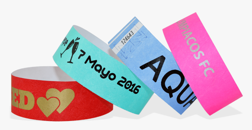 One Colour Print Tyvek Wristbands 25 Mm 
 Title One - Pulseras De Hoteles, HD Png Download