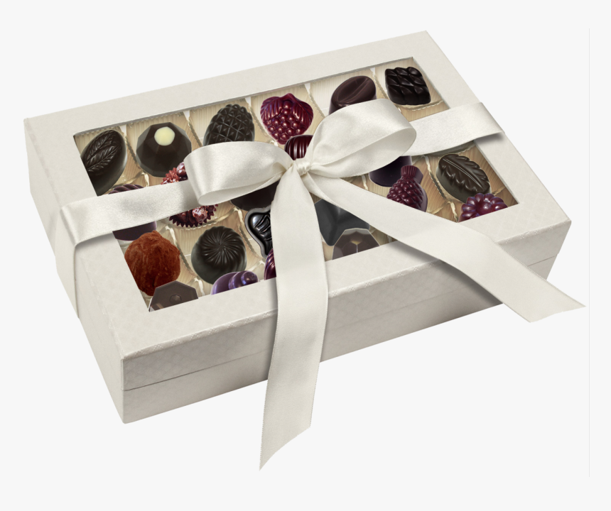 Wedding Ribbon Box @ 48 Piece - White Chocolate Box Paper Dividers, HD Png Download