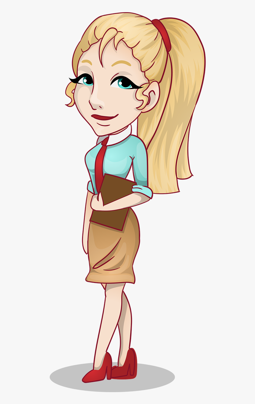 Caricature Of A Student Girl, HD Png Download