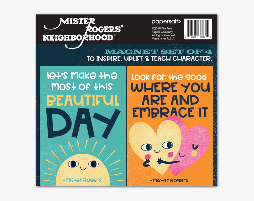 Mister Rogers Quotes Whimsical Version, Set Of 4 
 - Mr Rogers Neighborhood, HD Png Download