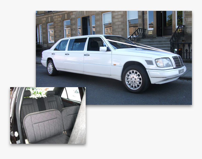 White Ribbon Wedding Cars White Mercedes-benz 7 Passenger - City Hall, HD Png Download