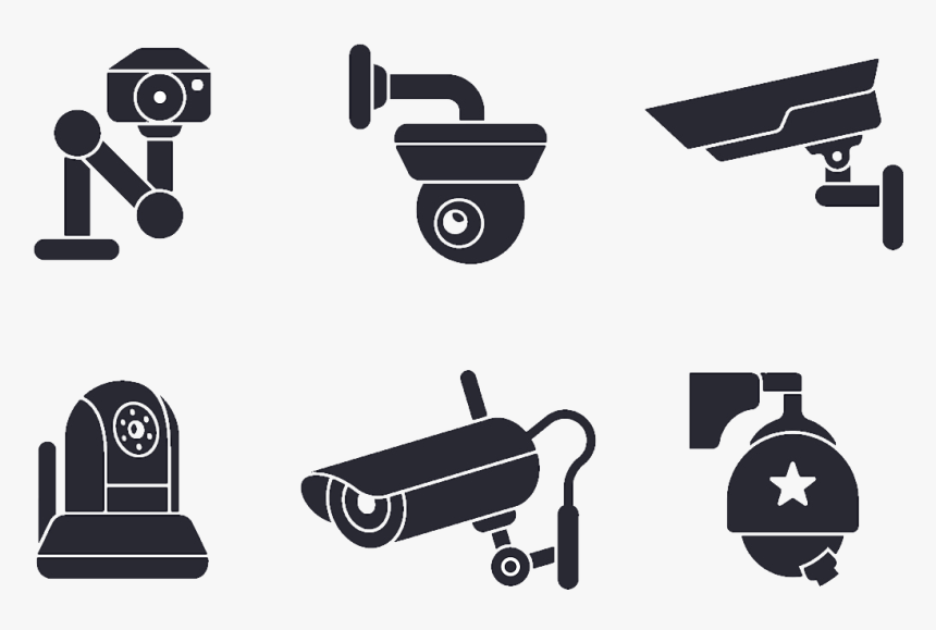 Clipart Camera Black And White - Security Camera Logo Design, HD Png Download