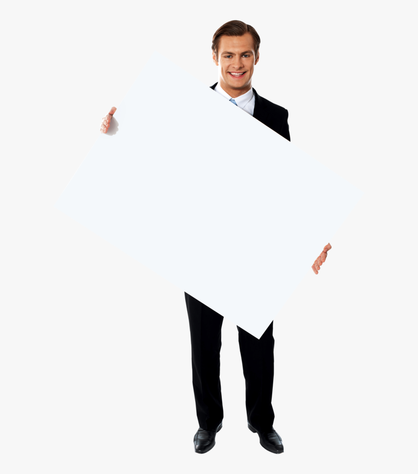 Businessmen Holding Banner - Illustration, HD Png Download