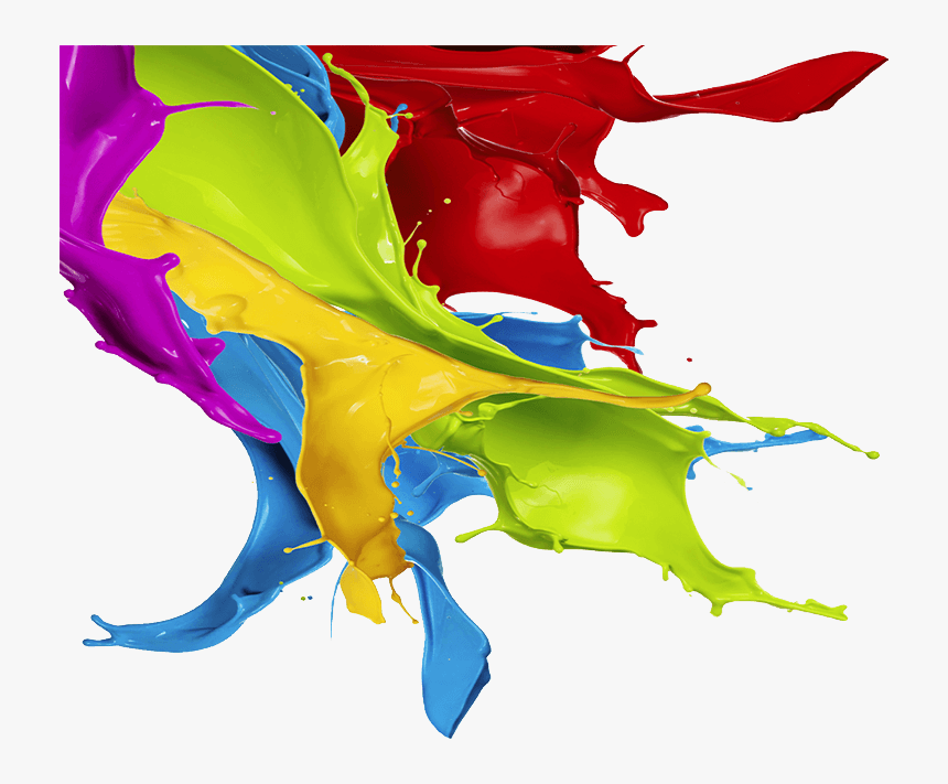 Colour Splash Paint Png - Multi Colour Paint Splash, Transparent Png