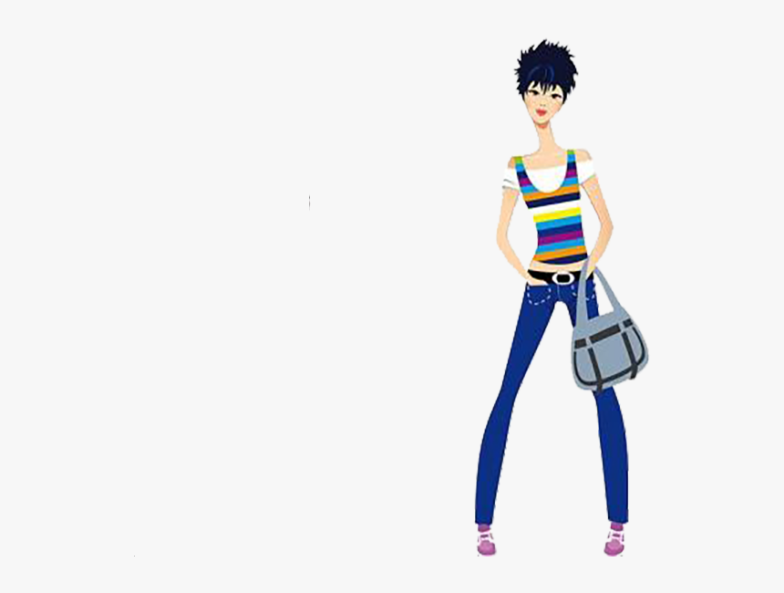Shopping Bag Girl Fashion - Vector Graphics, HD Png Download