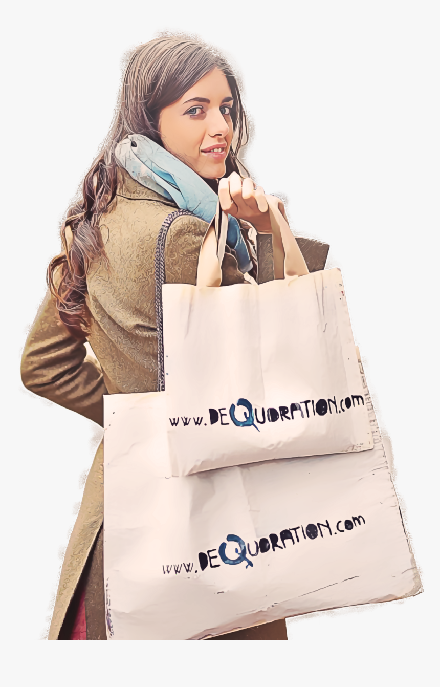 Woman Carrying Tote Bag, HD Png Download