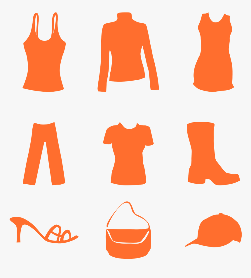 Fashion, Cloths, Lady, Woman, Girl, Style, Clothes - Clothes And Shoes Clipart, HD Png Download