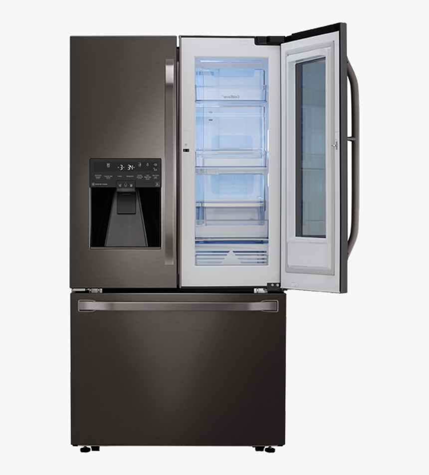French Door Refrigerator Lsfxc2496d 36in Wi Fi Instaview - Refrigerator, HD Png Download
