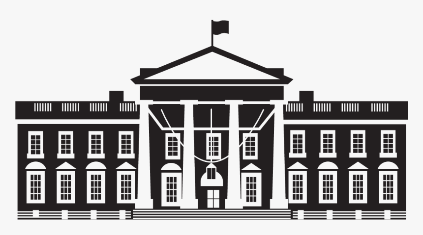 White House, House, Building, Monochrome Photography - White House Vector Png, Transparent Png