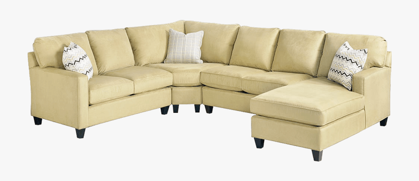 U Shaped Sectional Sofa With Conical Block Legs - U Shaped Sofa Png, Transparent Png