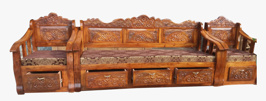 Sheesham Wood Sofa Set, HD Png Download