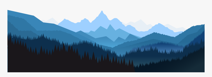 Euclidean Vector Angle Forest Night Free Frame Clipart - Background Mountain Vector Png, Transparent Png