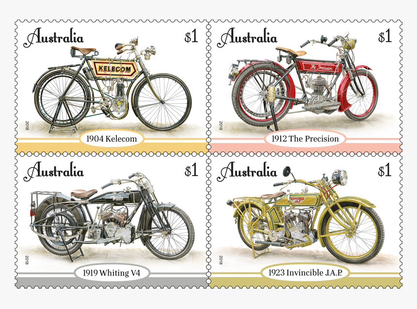 2018 Australian Stamps Vintage Motorcycles, HD Png Download