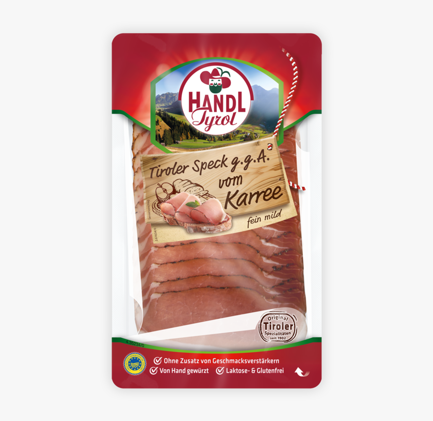 Tiroler Speck Pgi Loin 80g Handl Tyrol 
 Class Lazyload - Handl Karree, HD Png Download