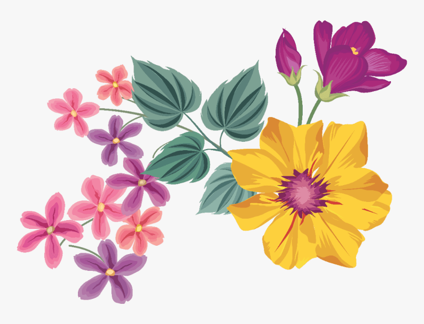 Yellow Bloom Frame Flower Border Flowers White Bouquet - Frame Flower Border Clipart, HD Png Download