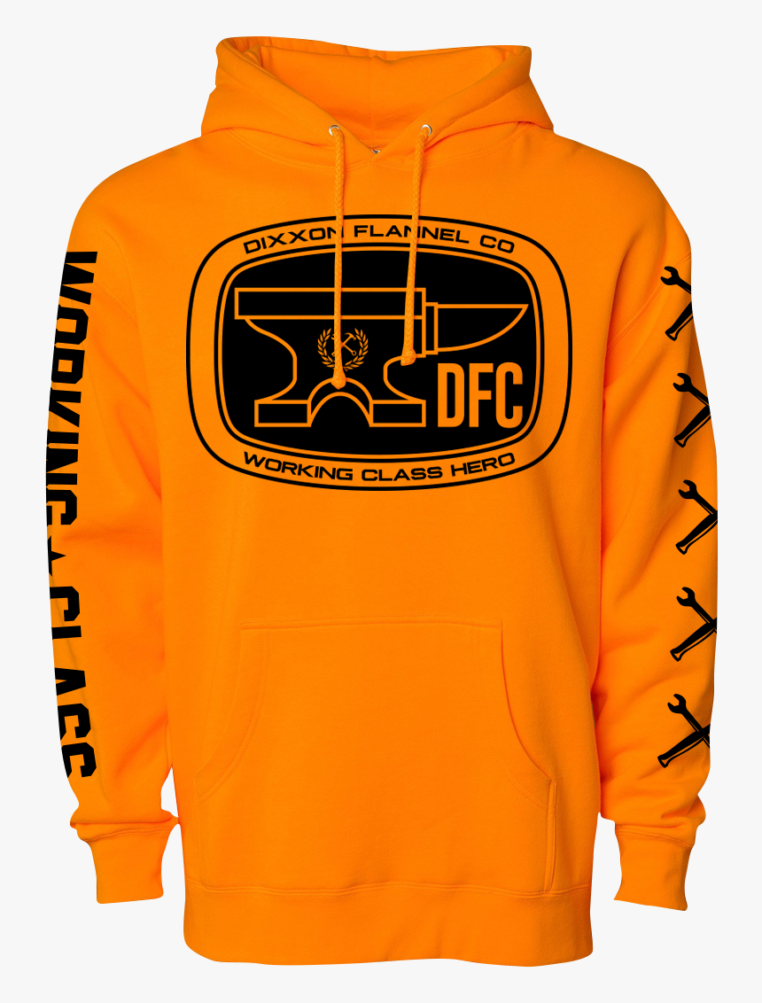 Orange Hi Viz Pull Over Hoodie - Orange Sweatshirt, HD Png Download