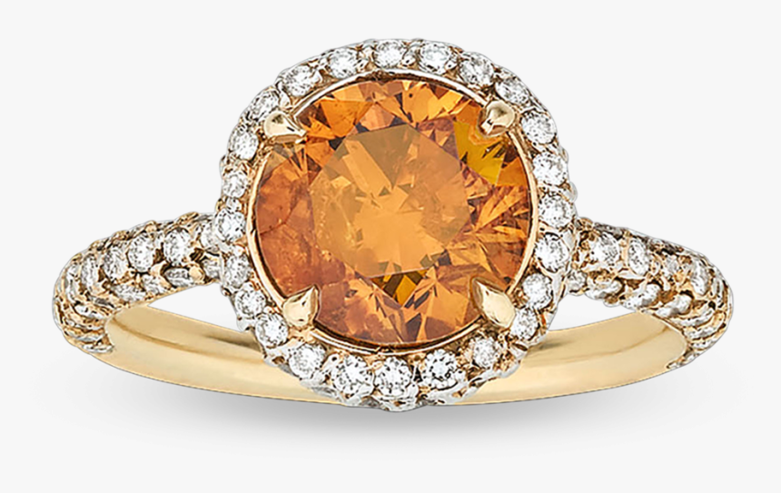 Fancy Deep Yellowish-orange Diamond Ring, - Yellow Orange Diamond Ring, HD Png Download