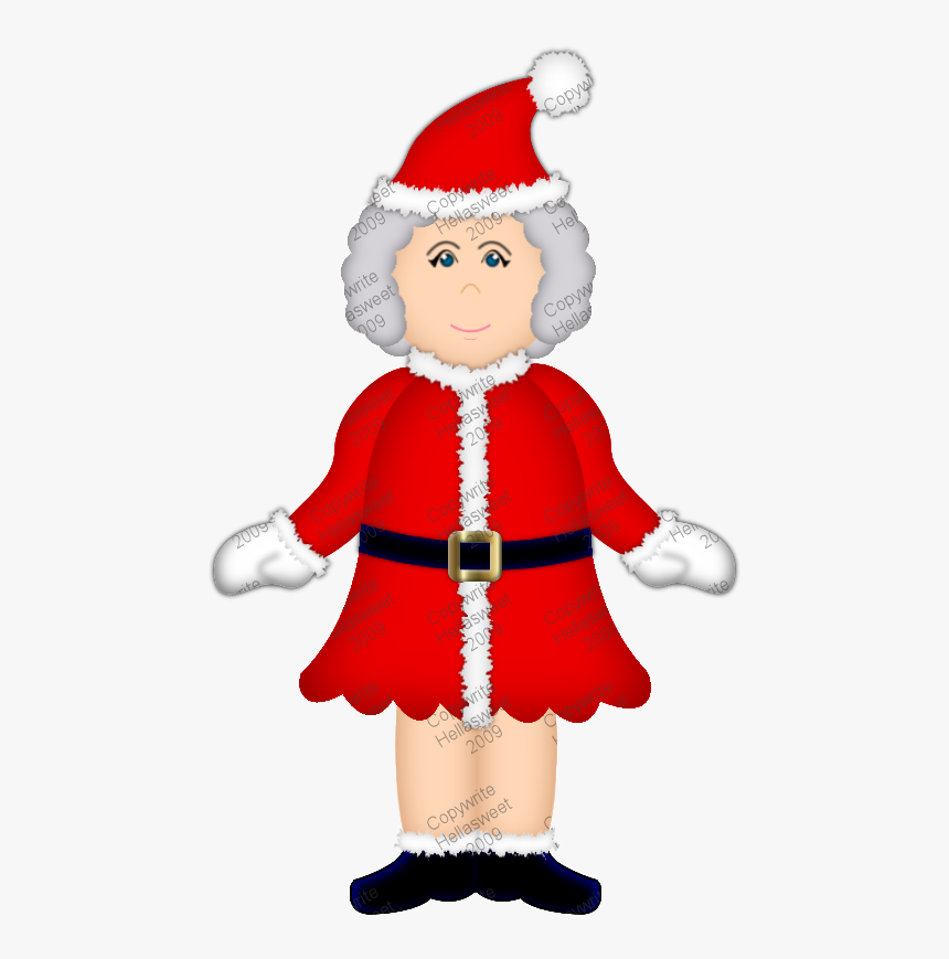 Santa And Mrs Claus Png Black And White & Transparent - Transparent Clipart Mrs Claus, Png Download