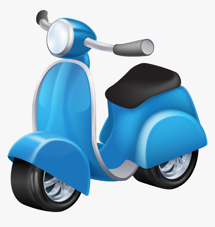 Blue Vespa Png Clip Art, Transparent Png