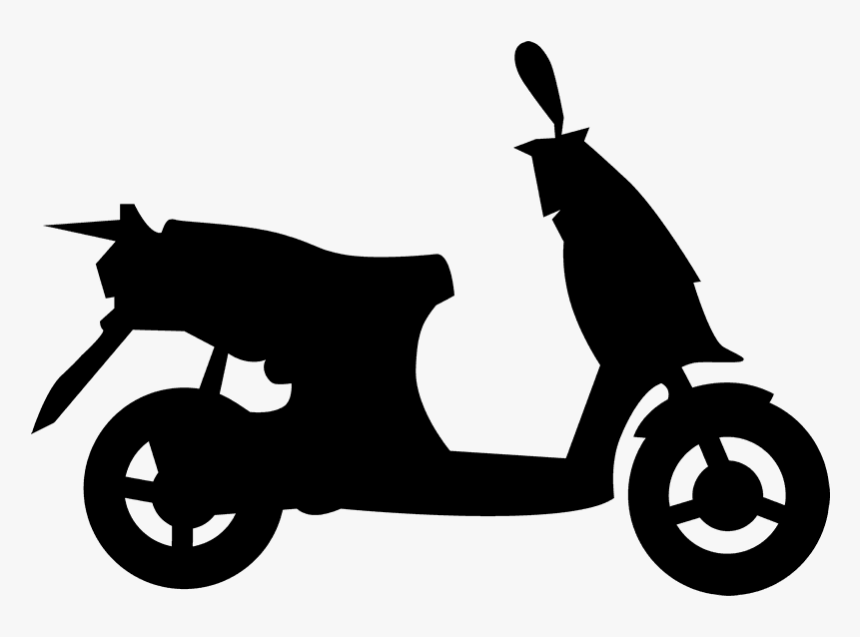 Moped Rubber Stamp - Moped Clipart, HD Png Download