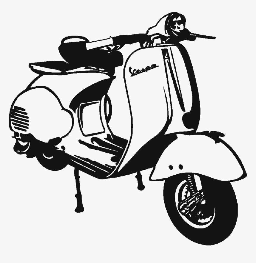 Moped - Vespa Png, Transparent Png