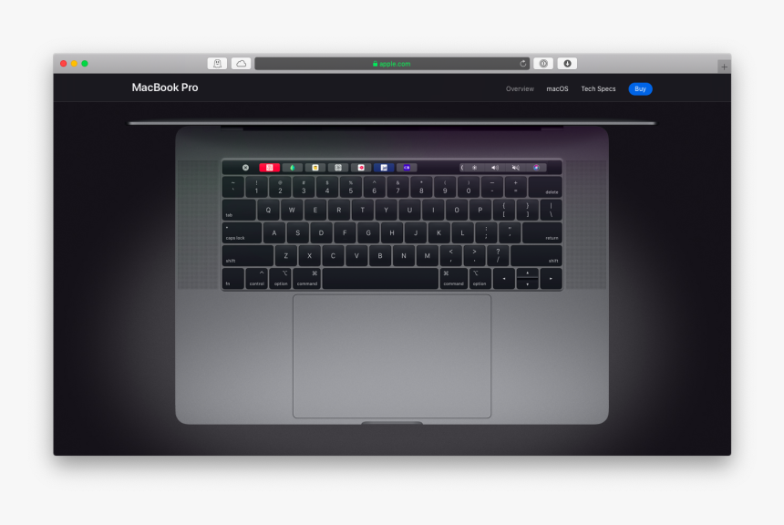 Macbook Pro Apple Keyboard - Macbook Pro 2019 Spanish Keyboard, HD Png Download