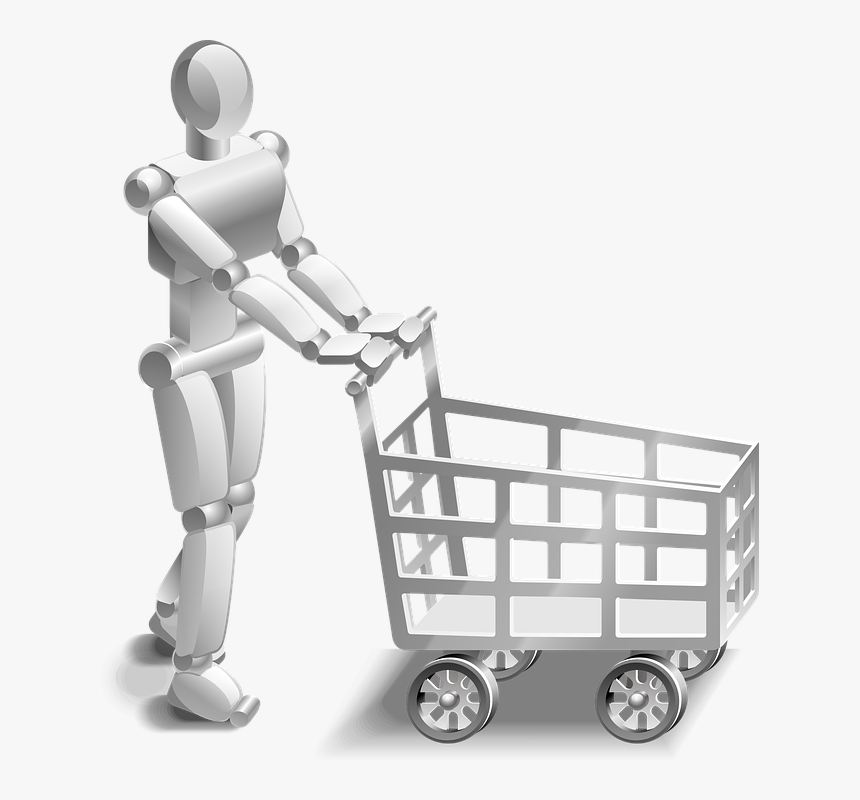 Shopping Cart, Shopping, Cart, Ecommerce, E-commerce - Artificial Intelligence In Online Shopping, HD Png Download