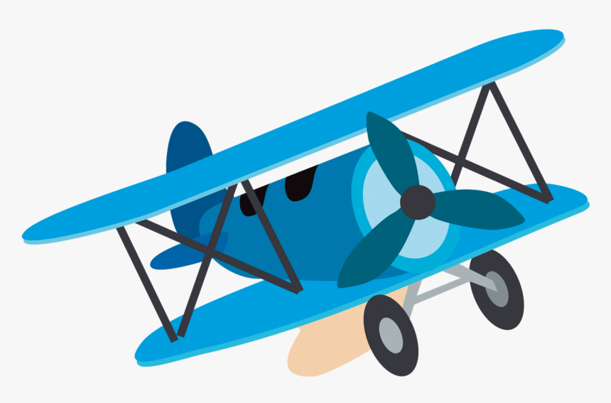 Airplane Child Cartoon Clip Art - Cartoon Biplane Clipart, HD Png