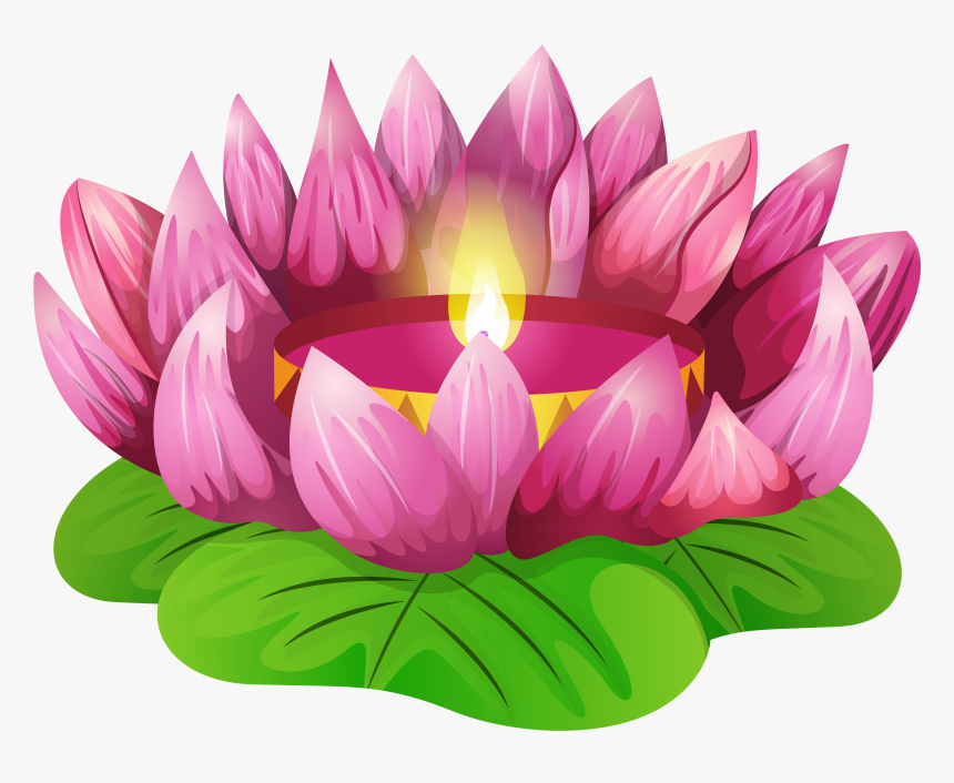 Lotus Candle Transparent Image , Png Download, Png Download