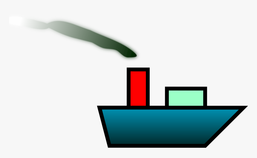 Ship With Smoke Clip Arts - Cargo Ship Clip Art, HD Png Download