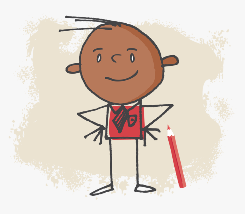 Child S Drawing Of A Businessman - Cartoon, HD Png Download