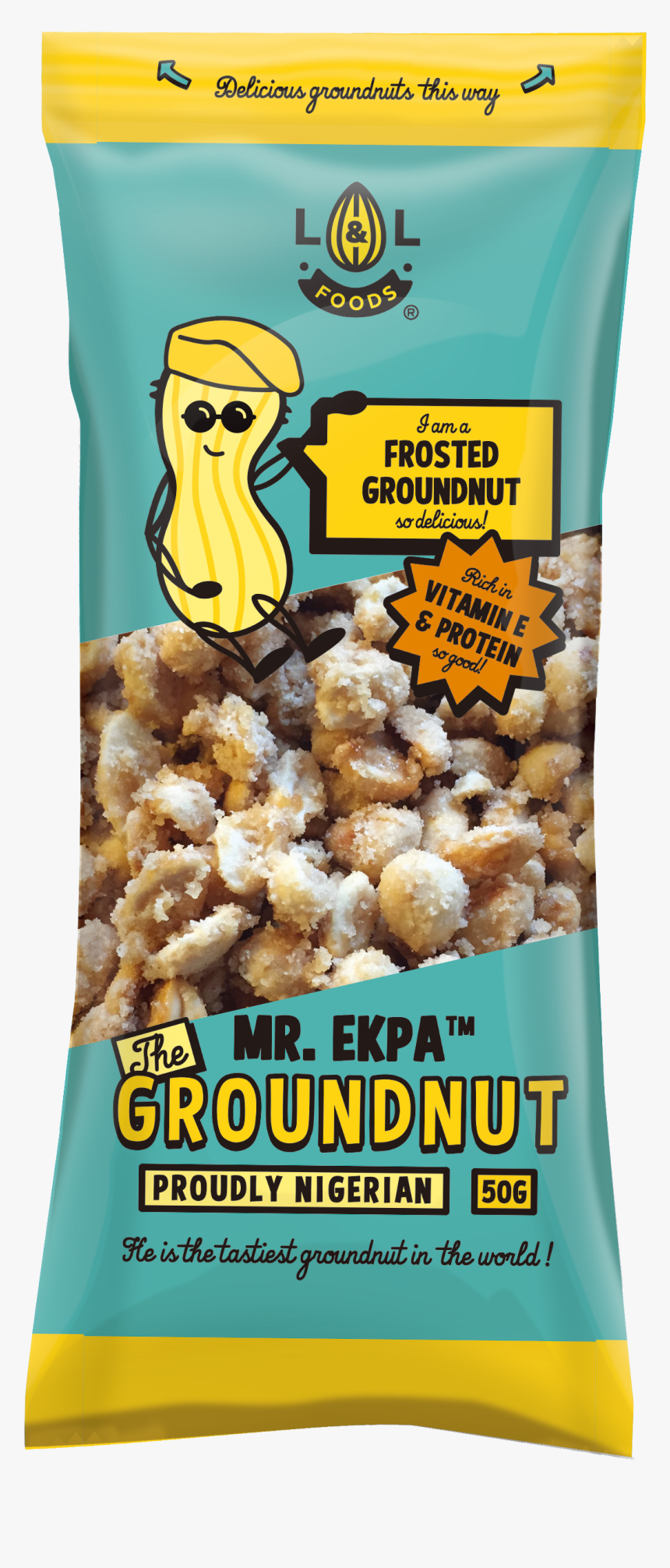 Peanut Clipart Ground Nut - Mr Ekpa Frosted Groundnut 50 G, HD Png Download