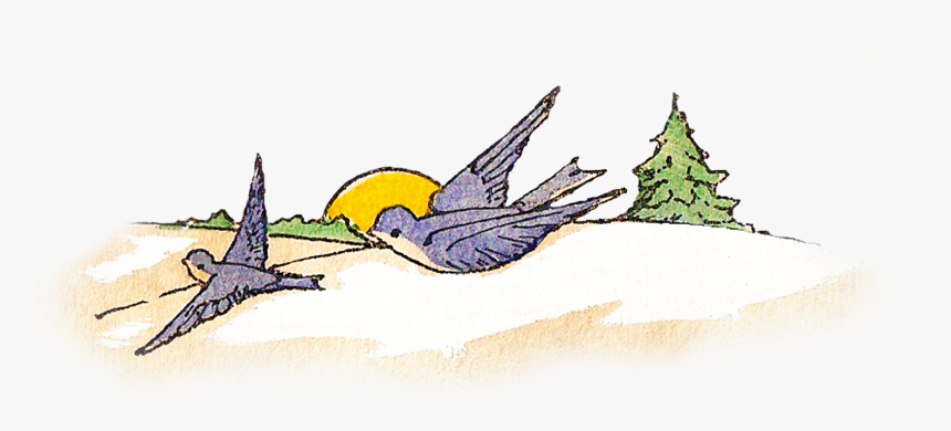 Clipart Of Bird Flying From Tree, HD Png Download