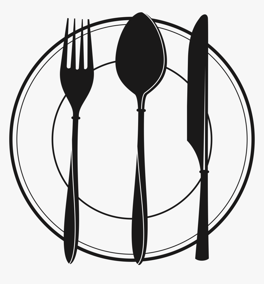 Spoon Clipart Png - Plate And Silverware Clipart, Transparent Png