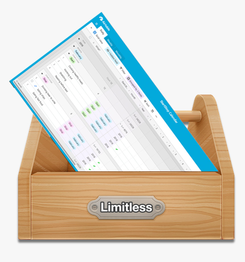 Start Stop Calendar - Plywood, HD Png Download