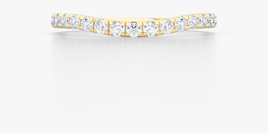 Diamond Wave Wedding Band With A Whisper Thin Silhouette - Engagement Ring, HD Png Download