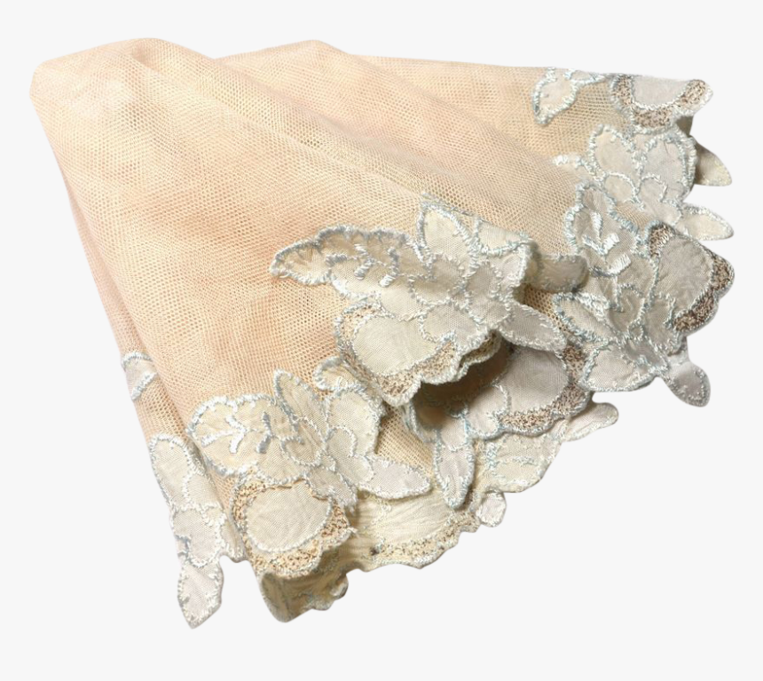 Art Deco Hand Embroidered Applique Doily Wedding Bible - Crochet, HD Png Download