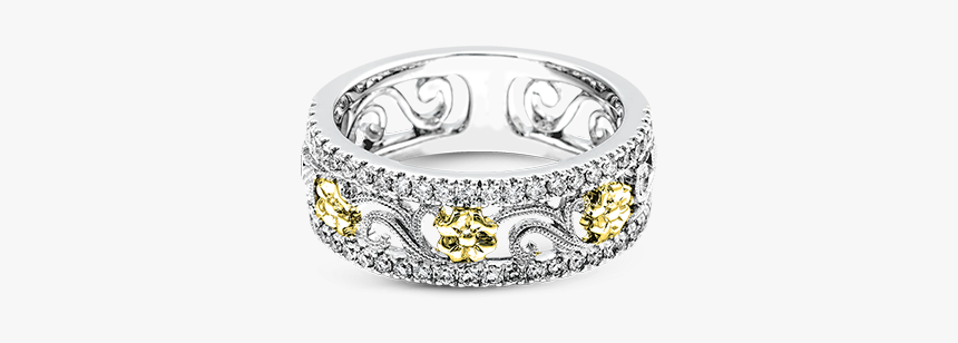 18k Two-tone Gold Right Hand Ring - Engagement Ring, HD Png Download