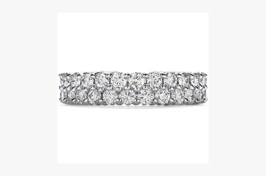 Double-row Eternity Band Right Hand Ring E - Double Row Diamond Band, HD Png Download
