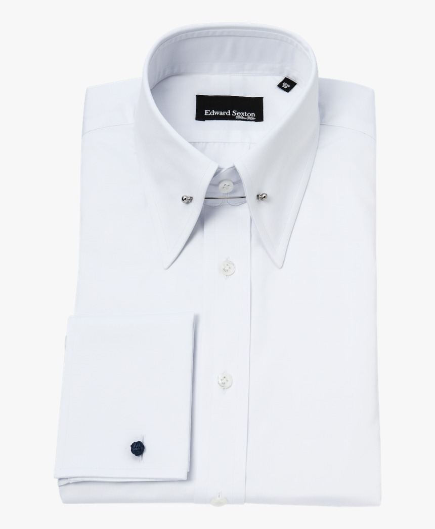 White Tab Collar Shirt, HD Png Download