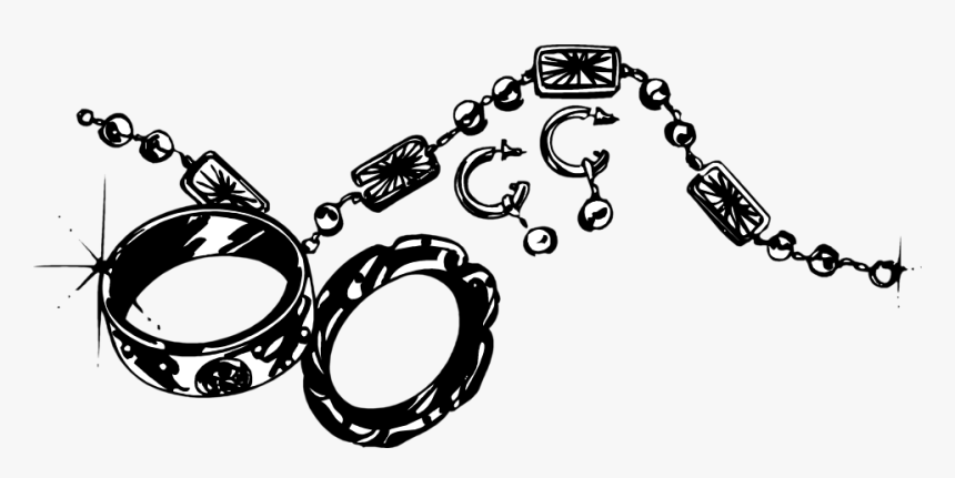 Transparent Pearl Necklace Clipart Png - Jewellery Clipart Black & White, Png Download