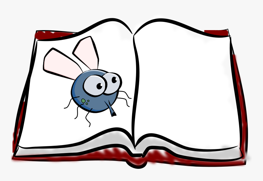Fly On A Book - Fly Cute, HD Png Download